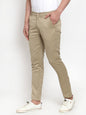 Jainish Men Beige Slim Fit Formal Trousers ( FGP 253Beigexxx )
