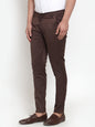 Jainish Men's Brown Solid Formal Trousers ( FGP 253Coffee )