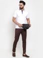 Jainish Men's Brown Solid Formal Trousers ( FGP 253Coffee )