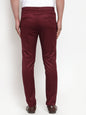 Jainish Men's Maroon Solid Formal Trousers ( FGP 253Maroon )