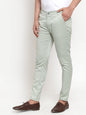 Jainish Men's Green Solid Formal Trousers ( FGP 253Pista )