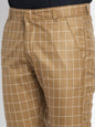 Jainish Men's Brown Formal Trousers ( FGP 260Brown )