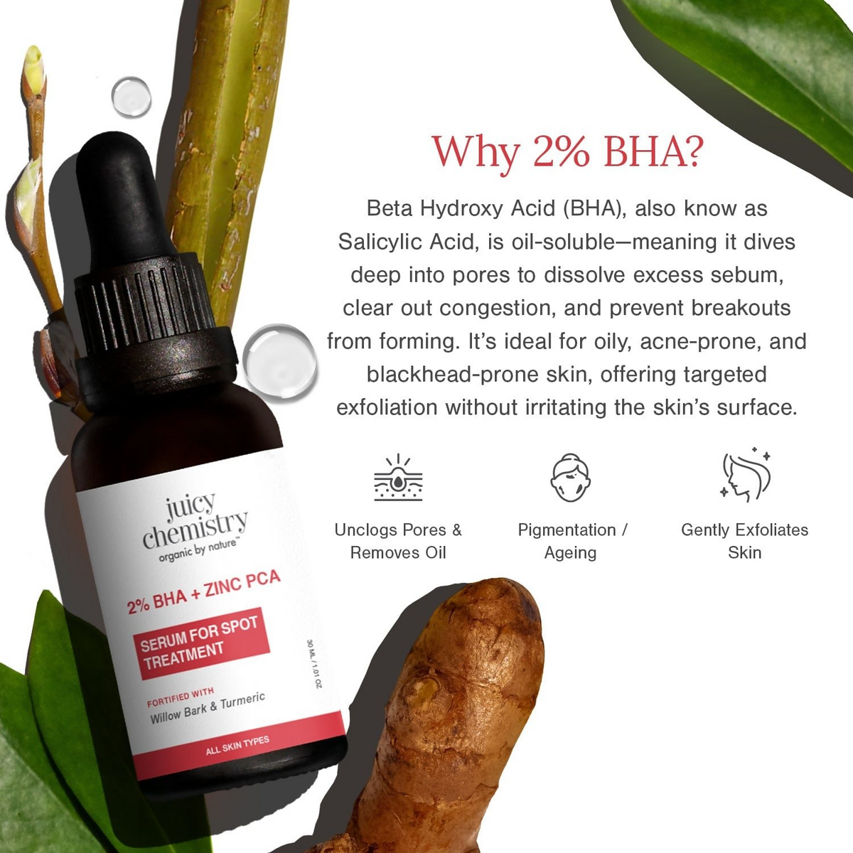 Juicy Chemistry 2% BHA + Zinc PCA Face Serum