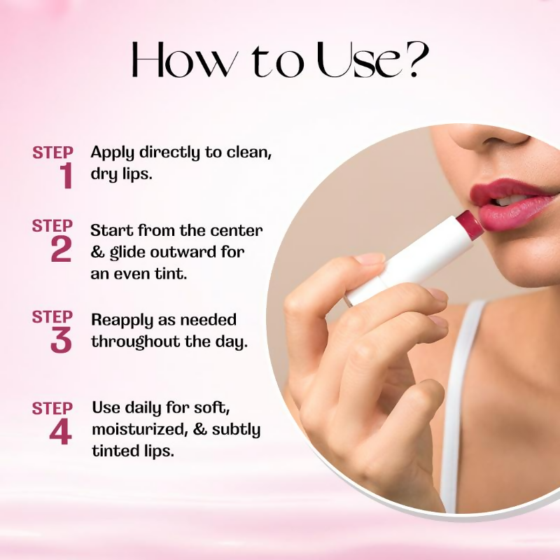 Nourish Mantra Beetroot Tinted Lip Balm with SPF for Smooth, Nourished & Protected Lips