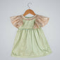 Pink Cow Fashions Gold & Green Printed Dress