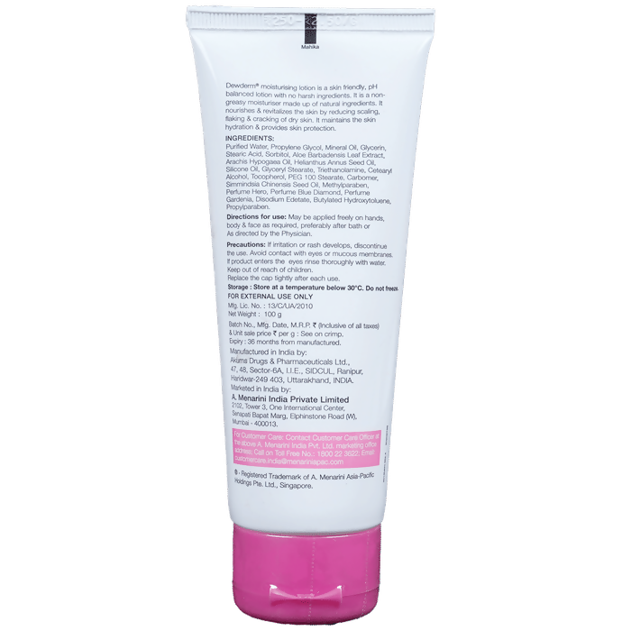 Dewderm Moisturising Lotion with Vitamin E, Aloe Vera & Jojoba Oil