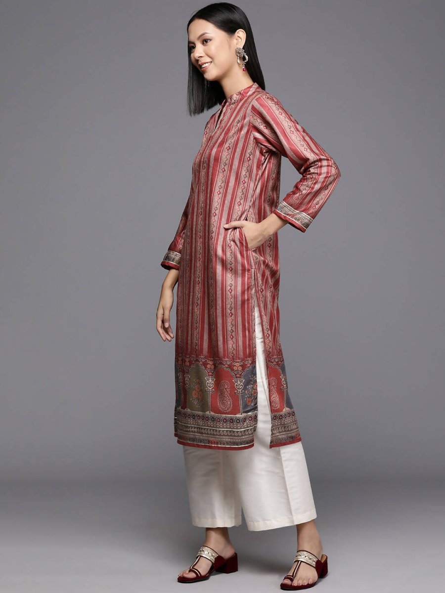 Ahalyaa Women's Traditional wear Kurta - Maroon