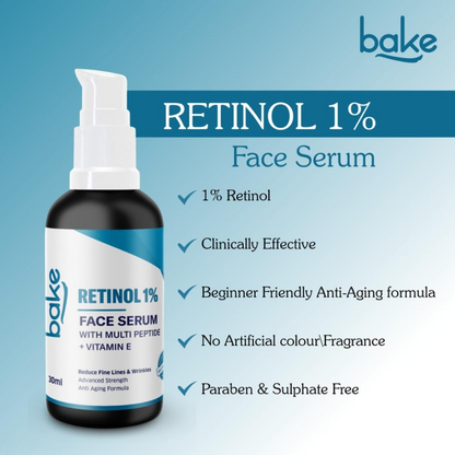 Bake Retinol 1% Face Serum With Multi Peptide + Vitamin E