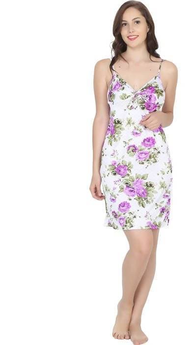 Ruhani Printed Short Nighty Fits Bust (Ruhani-NT-08-FS)