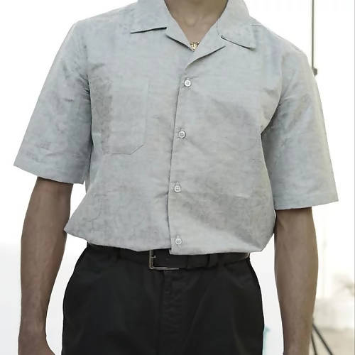 Diva Globe Grey Lapel Collar Shirt