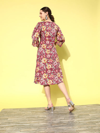 Yufta Floral Cotton Midi Dress