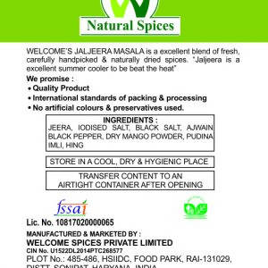 Welcome’s Natural Spices Jaljeera Masala Powder