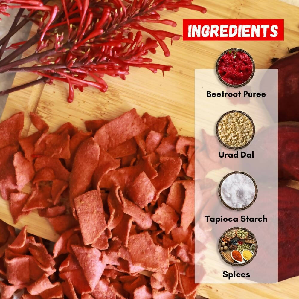 Healthy Master Light & Crispy Beetroot Chips | Crunchy Snack