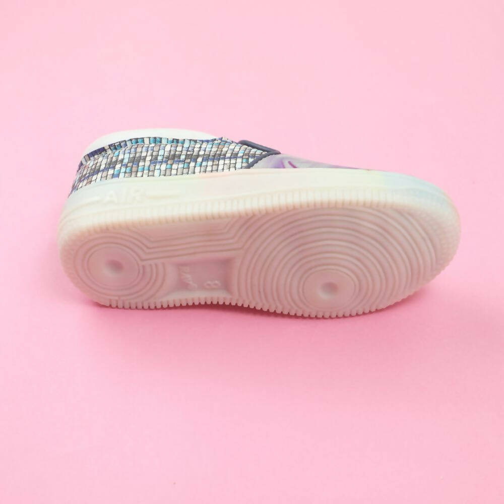 Tiny Bugs Unisex Sea Printed Slip Ons Sneakers - Grey