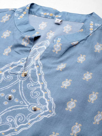 Ahalyaa Women's Traditional wear Kurta - Powder Blue