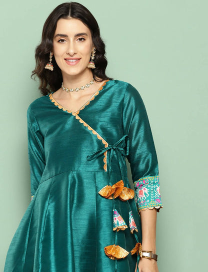 Ahalyaa Women's Traditional Wear Co-ods - Green