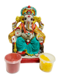 Eco-Friendly Ganesh Idol Small (Non-Toxic Colors) With Kumkum & Akshat