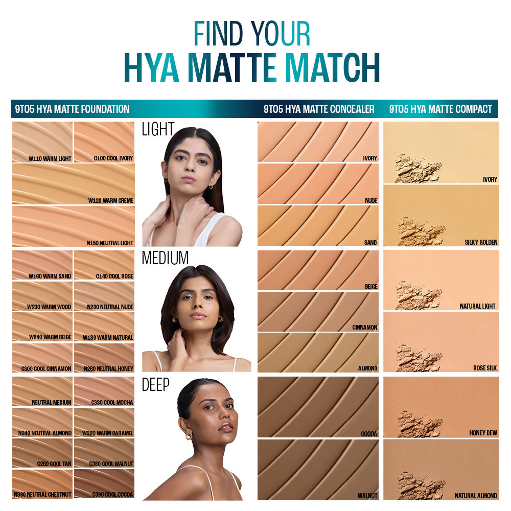 Lakme 9to5 Hya Matte Foundation + Hyaluronic Acid - Cool Mocha