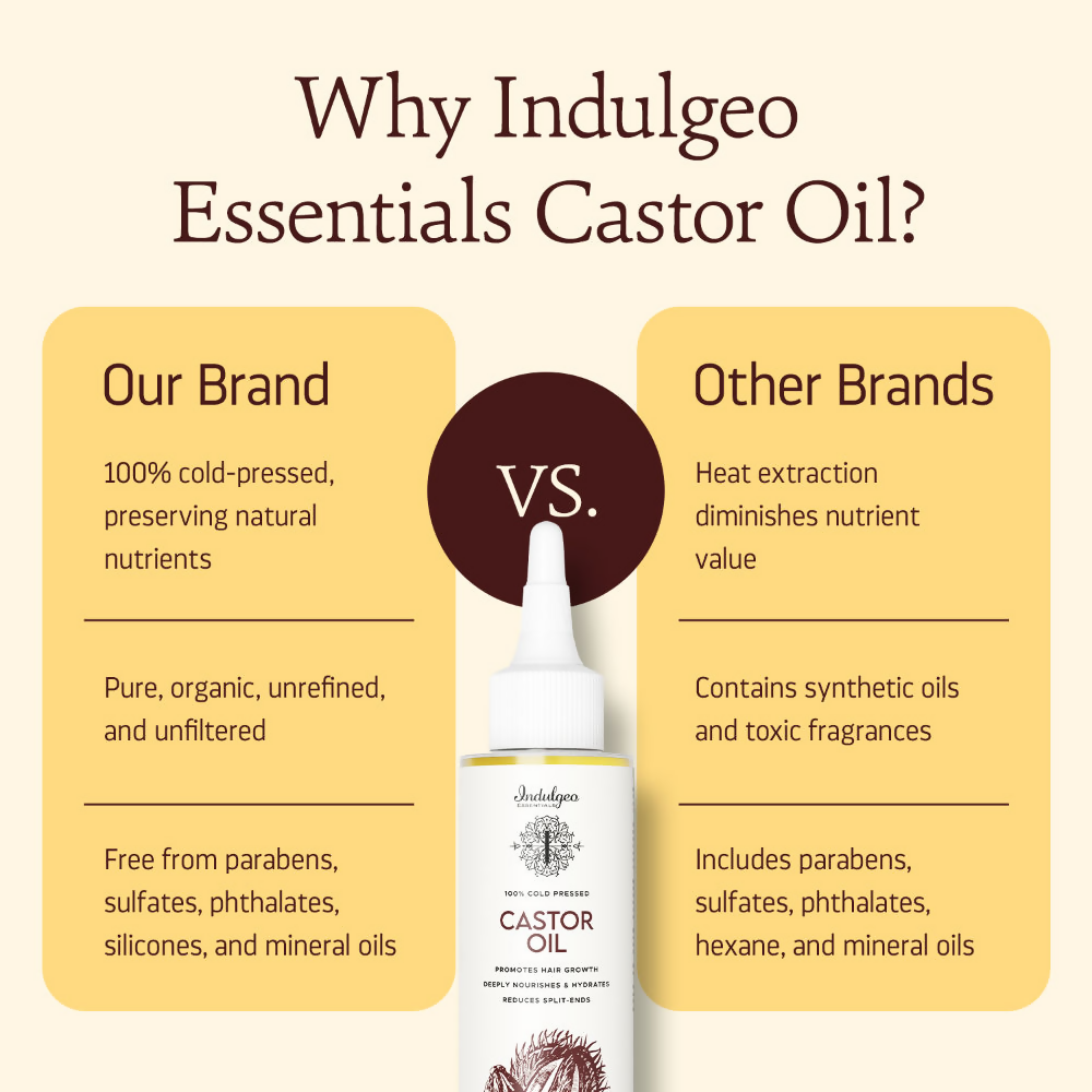 Indulgeo Essentials Cold Pressed Castor Oil For Hair Growth