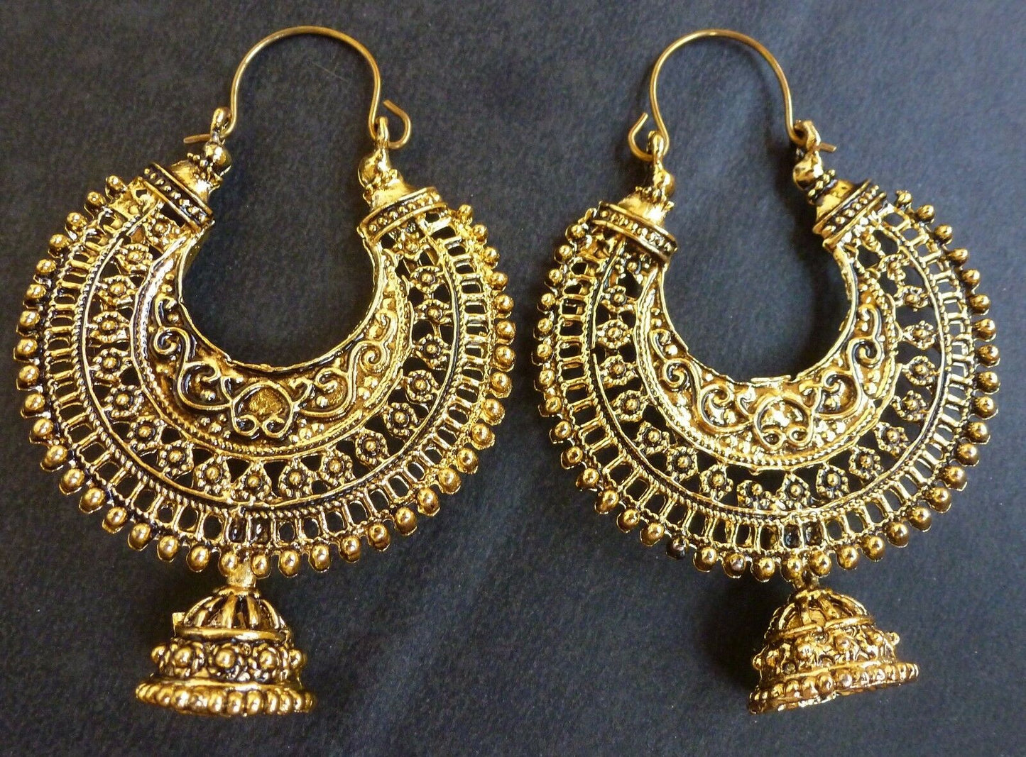 Gold-Polished Alloy Golden Round Hoop Style Earrings - The Pari