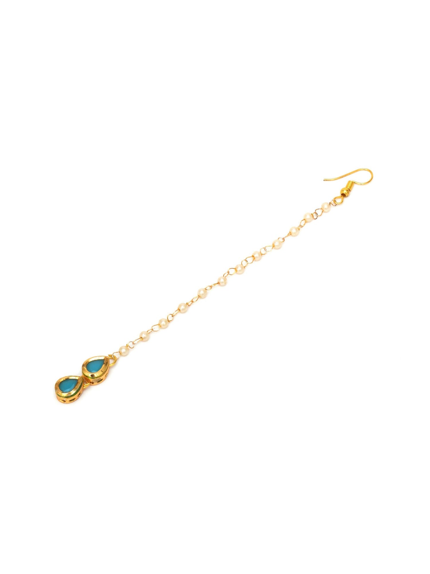 Kundan Maang Tikka (Gold) - Ruby Raang