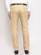 Jainish Men's Gold Cotton Polka Dots Formal Trousers ( GP 257Golden )