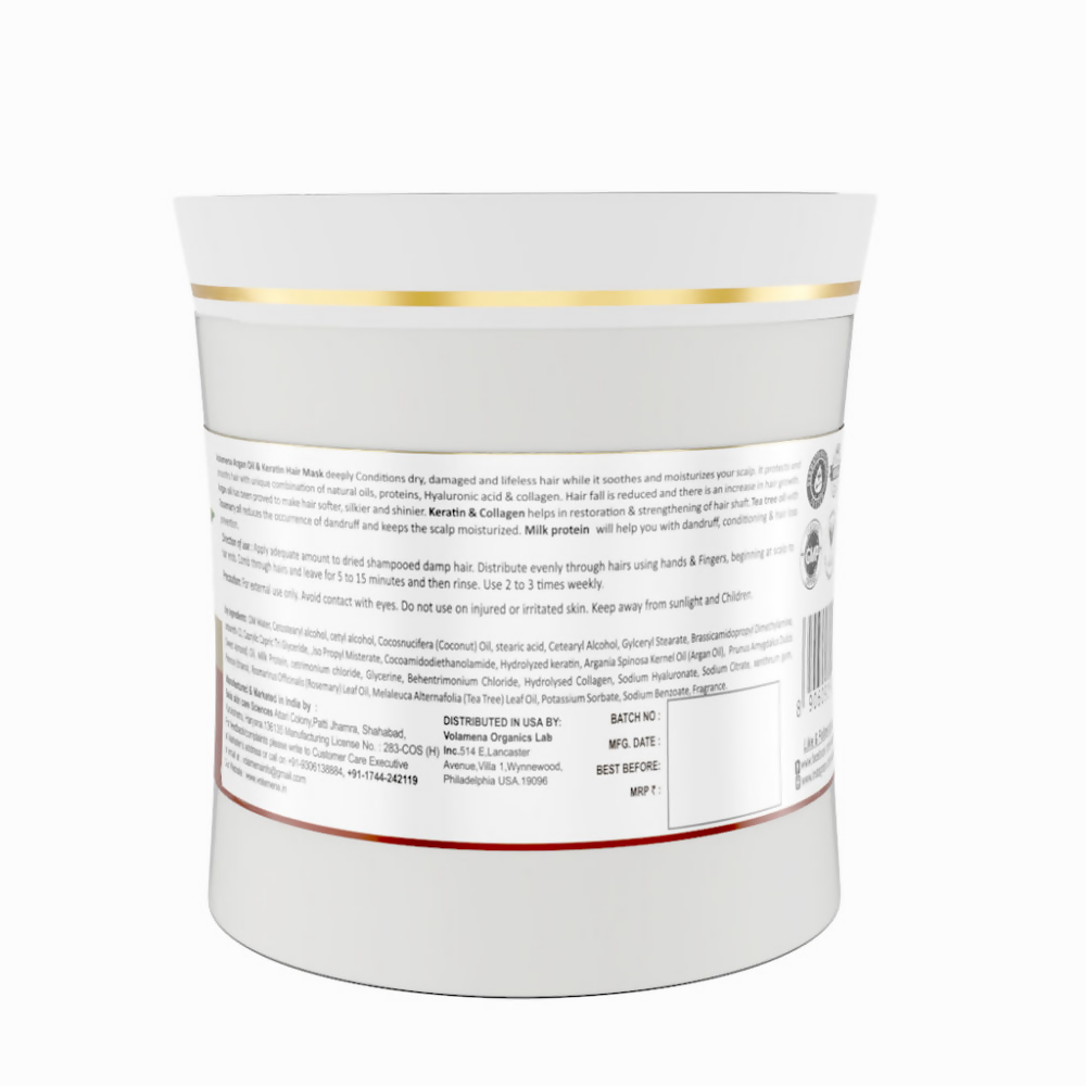 Volamena Argan Oil And Keratin Repair Hair Mask