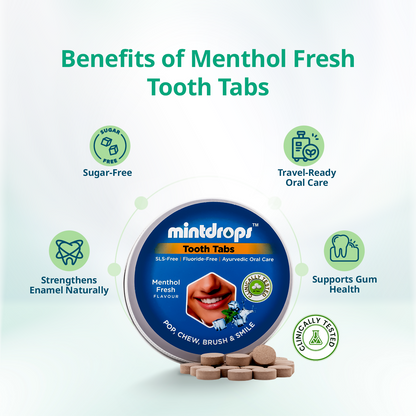 Mintdrops Premium Tooth Tabs - Menthol Fresh Flavour