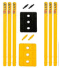 Klapp Six Pcs Plastic Wicket Set with Cover - Black and Yellow