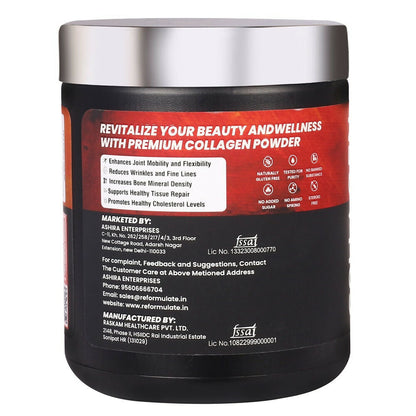Reformulate Colla Gen Powder Peptides With Hadjod & Vitamin D3 I Joint Health I Boosts Muscle Strength I Beautifies Skin & Hair I Orange