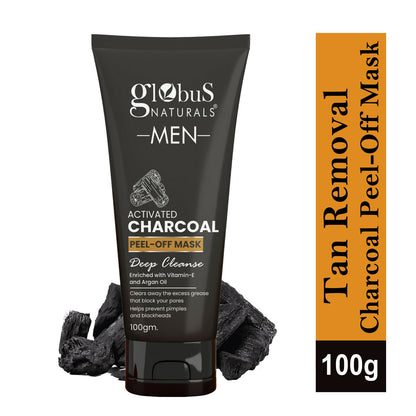 Globus Naturals Anti Pollution & Anti Acne Detox Charcoal Peel Off Mask For Men