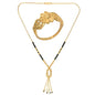 AanyaCentric Gold-Polished Mangalsutra & Ring Set