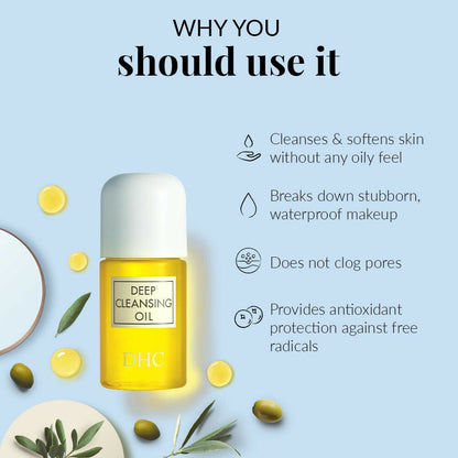 DHC Beauty Deep Cleansing Oil, Makeup Remover For All Skin Types