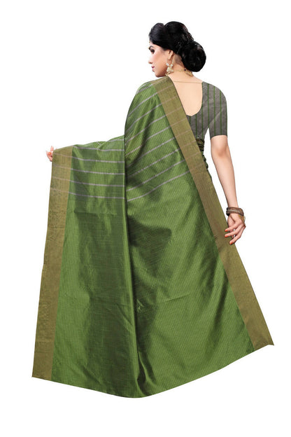 Vamika Paithani Green Cotton Silk Weaving Saree (Paithani Green)