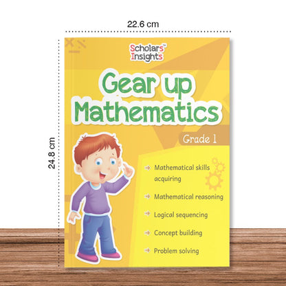 Grade 1 Comprehensive Learning with Mathematics Workbooks Set of 4 Ages 6-7 Years: Gear Up Math, Mental Math, Olympiad, and Challenging Word Problems