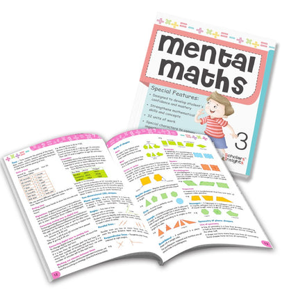 Grade 3 Comprehensive Learning with Mathematics Workbooks Set of 4 Ages 8-9 Years: Gear Up Math, Mental Math, Olympiad, and Challenging Word Problems