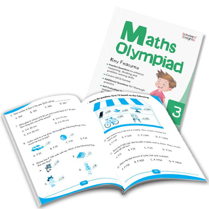 Grade 3 Comprehensive Learning with Mathematics Workbooks Set of 4 Ages 8-9 Years: Gear Up Math, Mental Math, Olympiad, and Challenging Word Problems