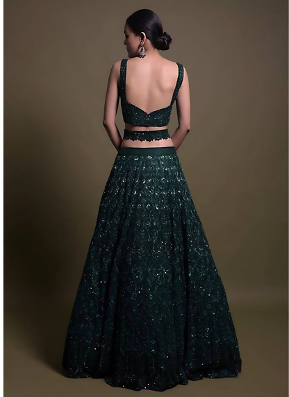 Lehenga Mart Designer Wedding Lehenga Choli For Women - Green