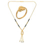 AanyaCentric Gold-Polished Mangalsutra & Ring Set