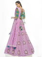 Myra Lilac Georgette Embroidered Designer Lehenga