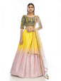Myra Multicolour Satin Georgette Embroidered Designer Lehenga