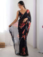 Traditional Partywear Black Georgette Fancy Saree-Pavitra