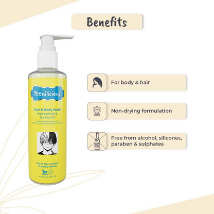 Teenilicious Hair & Body Wash With Buriti Oil & Tea Tree Oil