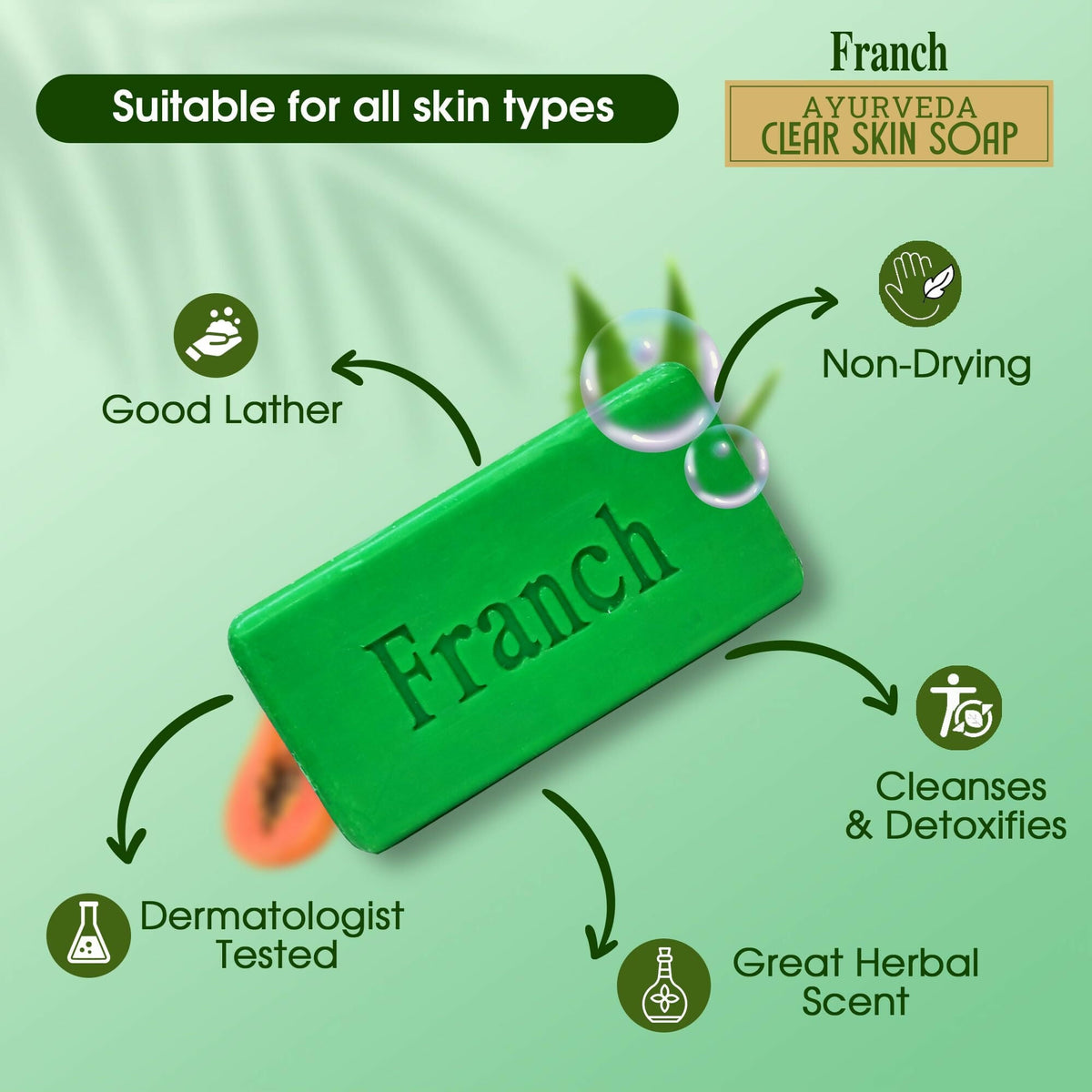 Franch Ayurveda Clear Skin Soap