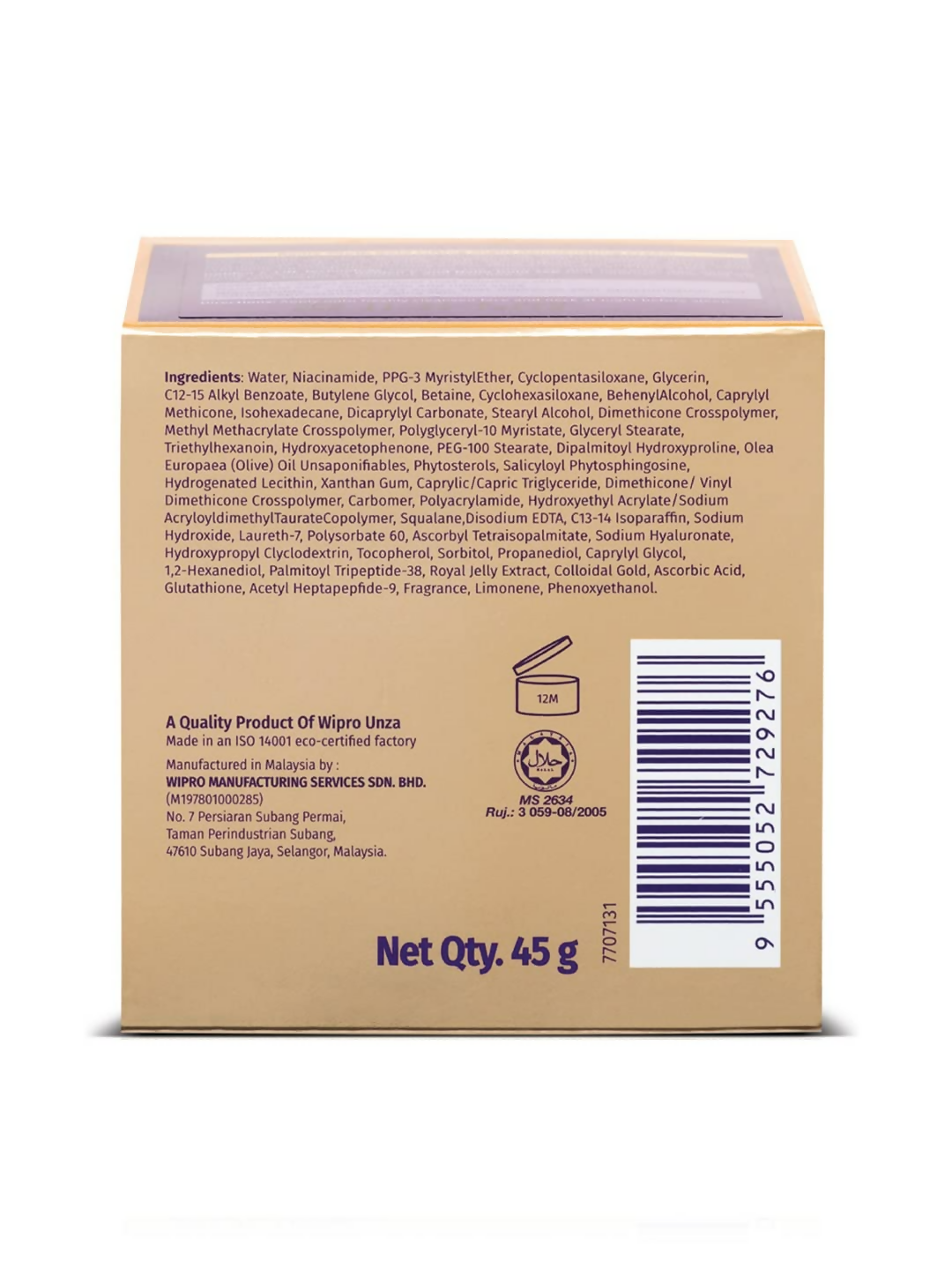 Rania Night Cream with Vitamin C, 24K Gold, Niacinamide