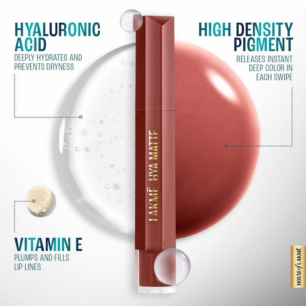 Lakme 9to5 Hya Matte Liquid Lipstick + Hyaluronic Acid - Payday Pink