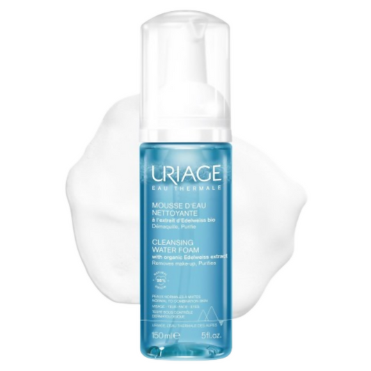 Uriage Face Cleanser Make-Up Remover Ultra-Soft Airy Foam Rinse-Off Cleanser