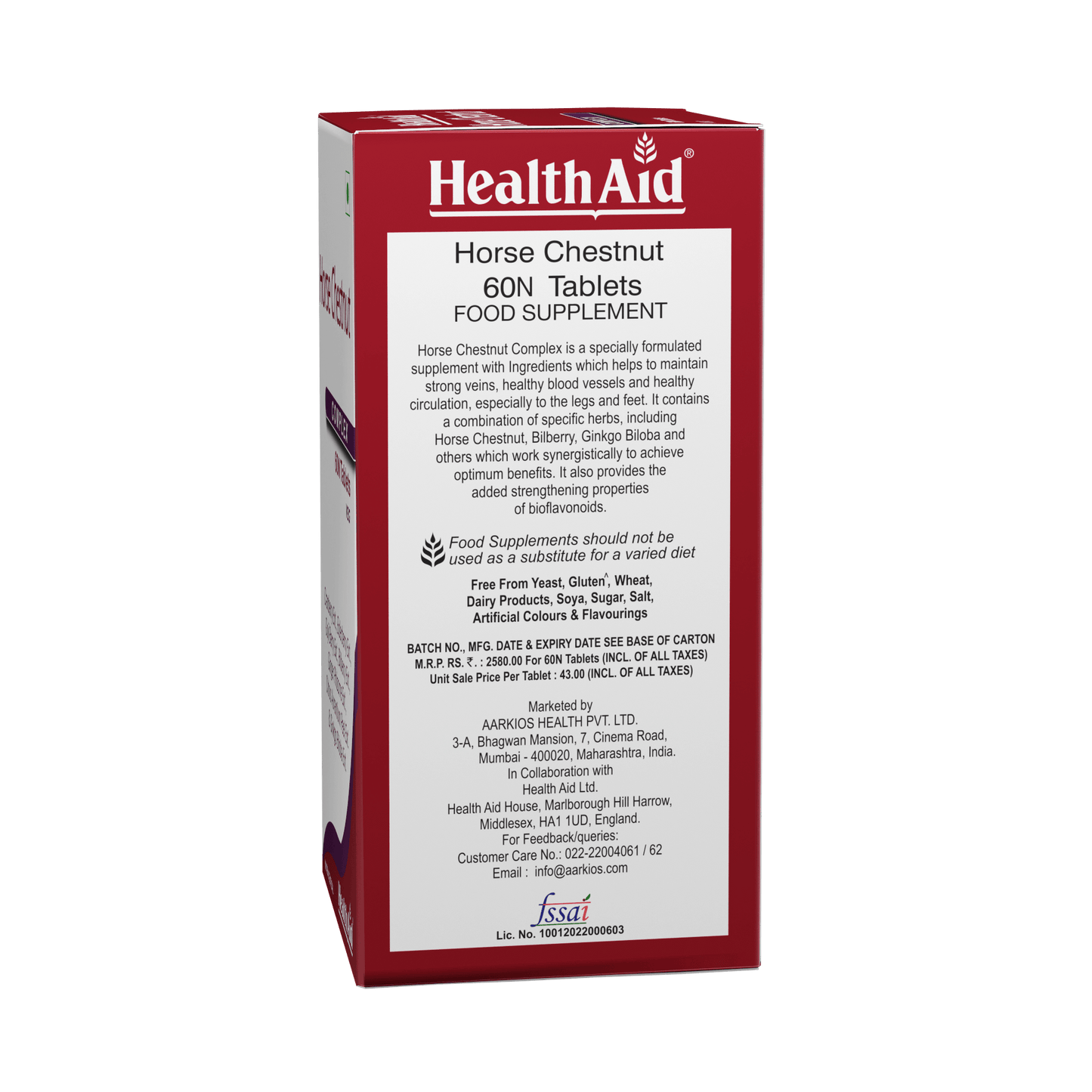HealthAid Horse Chestnut Complex Tablets