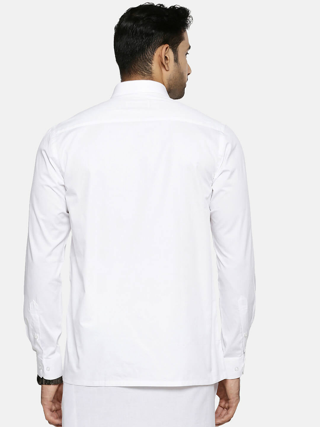 Ramraj Cotton Mens Full Sleeve White Shirt Plus Size