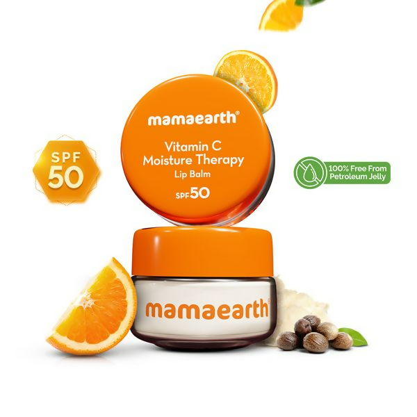 Mamaearth Vitamin C Moisture Therapy Lip Balm SPF 50 with Vitamin C & Honey For Lip Lightening